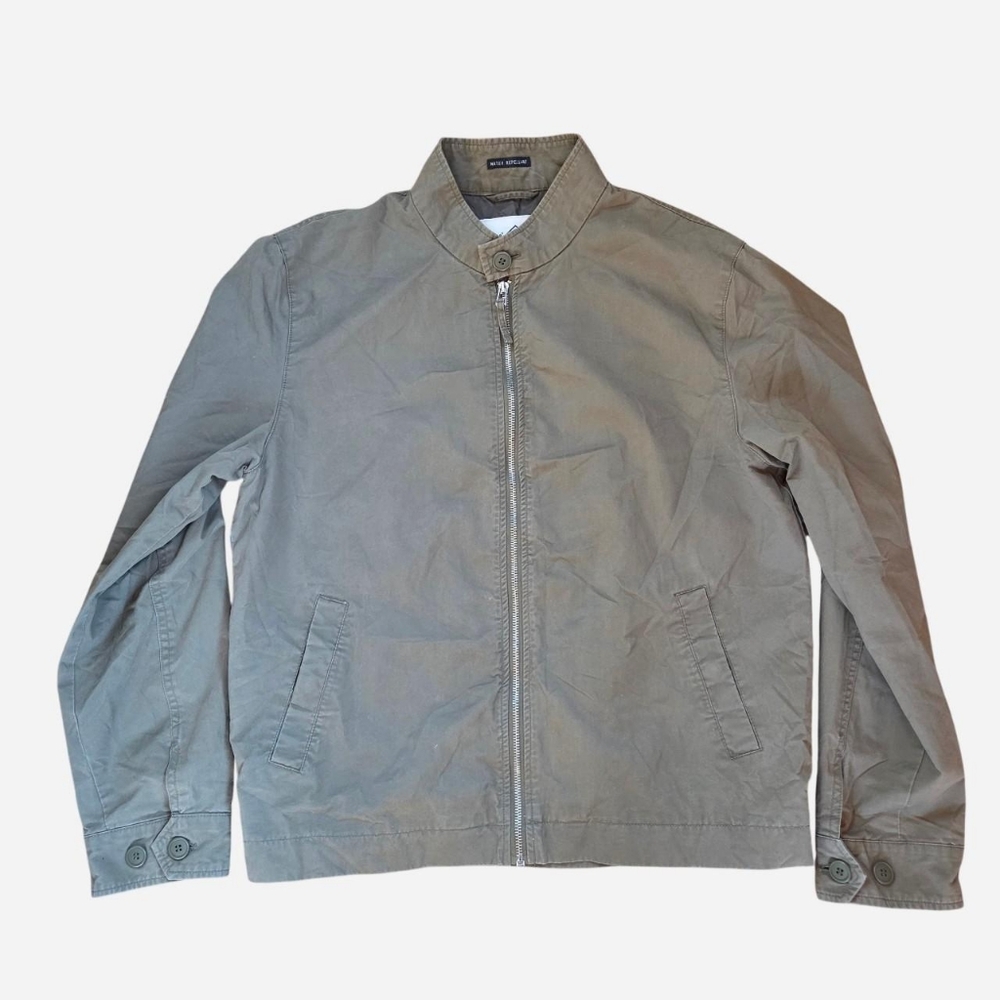St. John's Bay water repellant jacket utility workwear gorpcore gray size M